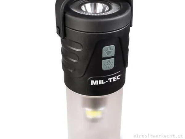 Lanterna de Mão Mil-Tec Recarregável preta/Transparente — Lanternas & Lasers — Airsoft Market PT