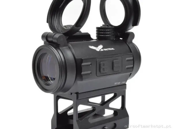 Mira Ponto Vermelho Js Tactical JS-BD01 1" Raiser negro — Miras & Ópticas — Airsoft Market PT