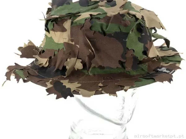 Chambergo Invader Gear Leaf Boonie Hat Woodland — Proteção Ocular & Facial — Airsoft Market PT