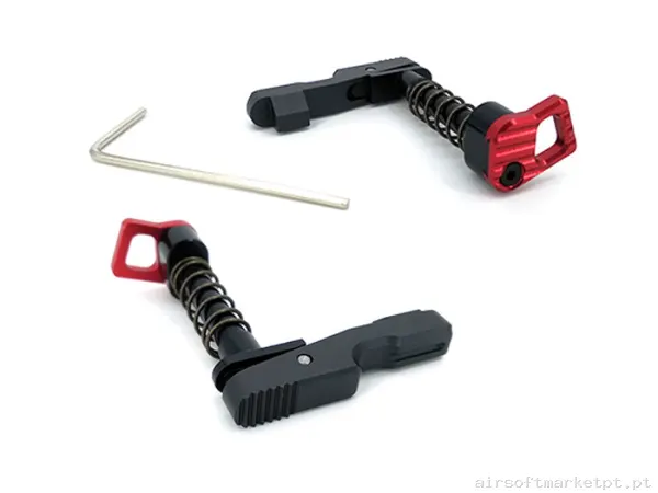 Externo Reten de Magazine M4 Ambidiestro Raccoon Rr001 negro/Rojo — Acessórios & Componentes — Airsoft Market PT