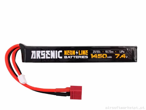Batería Lipo Arsenic 7.4V 1450mah 25C-50C T-Dean — Baterias & Carregadores — Airsoft Market PT