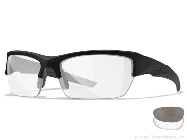 Óculos Wiley X Valor 2 Lentes (Fumê/Transparente) Pretos — Proteção Ocular & Facial — Airsoft Market PT