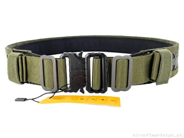Cinturão tático MOLLE Conquer Fl Belt verde od — Gear Táctico — Airsoft Market PT