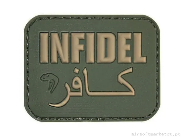 PARCHE PVC VIPER INFIDEL VERDE — Patches & Decoração — Airsoft Market PT