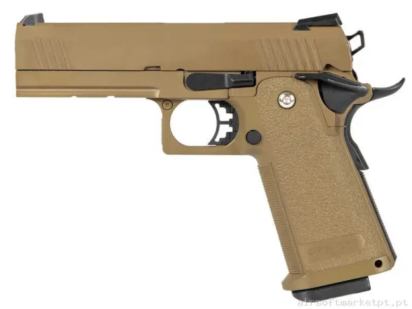 Réplica GBB Pistola Hi-Capa 4.3 Golden Eagle tan — Pistolas — Airsoft Market PT