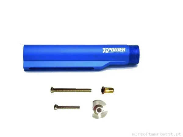 TUBO PARA CULATA M4 METÁLICO AZUL XPOWER — Peças Internas (AEG) — Airsoft Market PT