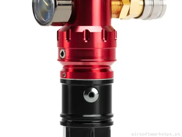 HPA Regulador Mechlabs Flo Max Onoff 40-140 Psi vermelho — HPA & Linhas — Airsoft Market PT