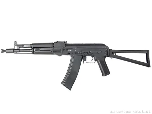 Réplica AEG Ak Evolution E-104 Paratrooper Full Metal preta — Rifles de Assalto (AR/M4/AK) — Airsoft Market PT