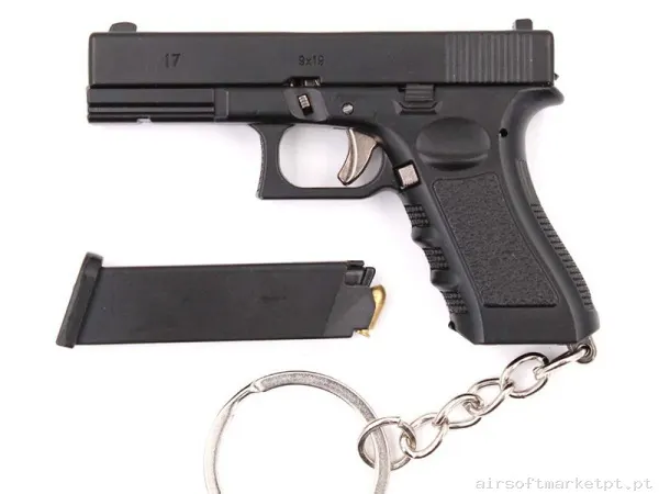 Llavero Funcional Pistola G17 7 Cm Negra — Acessórios & Componentes — Airsoft Market PT