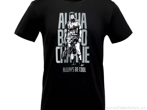 Camiseta Helikon-Tex Abc Alfa Bravo Charlie preta — Vestuário (Fardas) — Airsoft Market PT