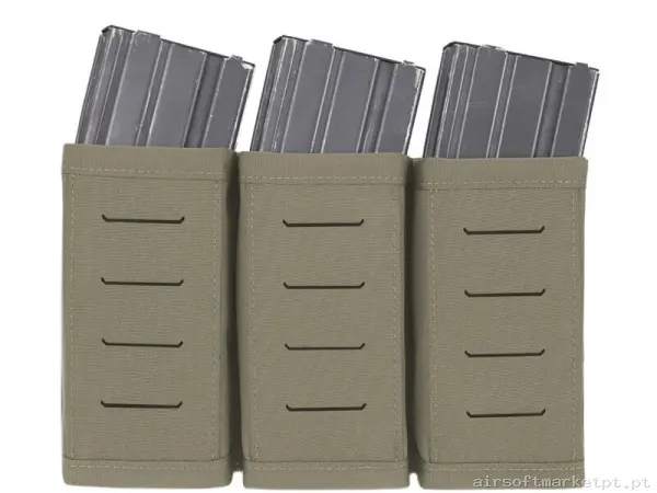 Pouch Magazine Pouch Triple M4 Warrior Assault Laser Cut Ranger Green — Coletes & Rigs — Airsoft Market PT