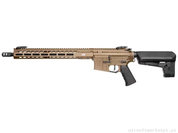 Réplica airsoft AEG M4 Krytac Trident Mk3 Barrett Rec7 Carbine Ecu ETU 15" M-Lok fde Terra Escura — Rifles de Assalto (AR/M4/AK) — Airsoft Market PT