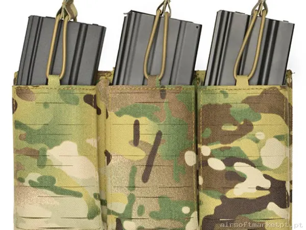 Pouch Magazine Pouch Triplo M4/Ak Oem Corte a Laser Estilo Multicam — Coletes & Rigs — Airsoft Market PT