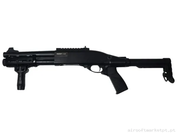 Réplica Mola Shotgun Secutor Velites Ferrum S-III negra (Reac) — Shotguns — Airsoft Market PT