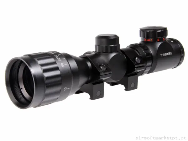Mira telescópica 2-6X32 Aoe Duel Code negro — Miras & Ópticas — Airsoft Market PT