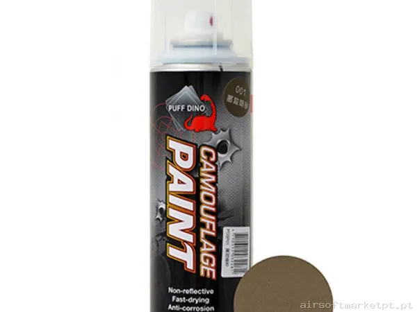 Pintura Spray Puff Dino Camo Paint Earth Brown 220ml — Outros — Airsoft Market PT
