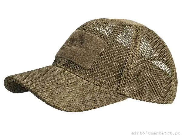 Gorra Beisbol Velcro Helikon-Tex Mesh Cap coyote — Proteção Ocular & Facial — Airsoft Market PT