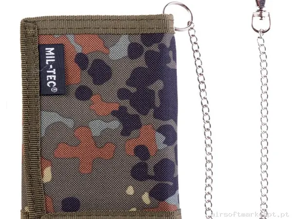 Carteira Mil-Tec com Cadeia Flecktarn — Acessórios & Componentes — Airsoft Market PT
