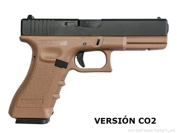 PISTOLA KP 17 CO2 Saigo (KJ Works) - Tan — Pistolas — Airsoft Market PT