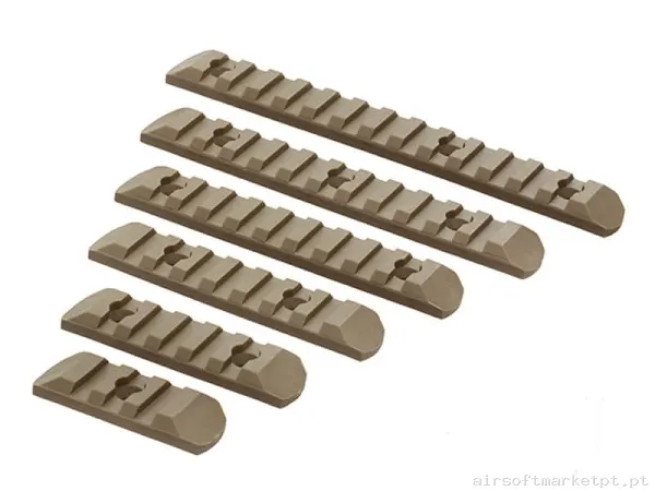 Externo Trilho Keymod/M-Lok Oem Terra Escura Pacote 6u — Acessórios & Componentes — Airsoft Market PT