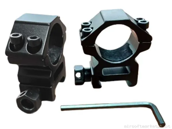 Anéis Externos Baixos 25mm Oem Pretos 2u — Acessórios & Componentes — Airsoft Market PT