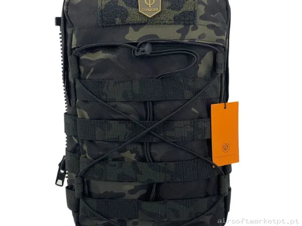 Mochila Tática Conquer Mt Zip Estilo multicam Black — Sacos & Mochilas — Airsoft Market PT