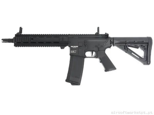 Réplica airsoft AEG M4 Rossi Neptune Sas Todo Preto — Rifles de Assalto (AR/M4/AK) — Airsoft Market PT