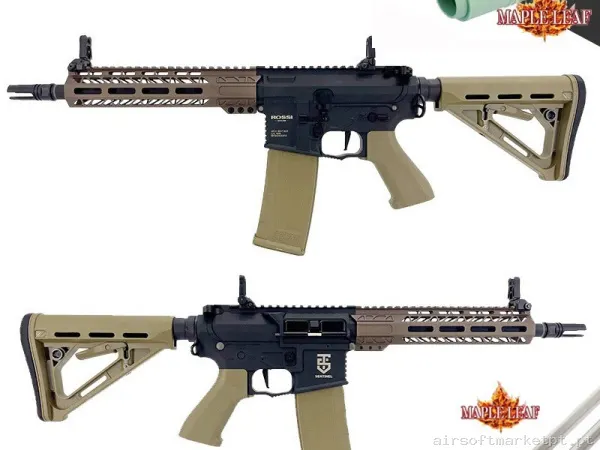 ROSSI M4 SENTINEL DELTA CON GATILLO ELECTRÓNICO TAN - MEJORADA PRECISION MAPLE LEAF — Rifles de Assalto (AR/M4/AK) — Airsoft Market PT