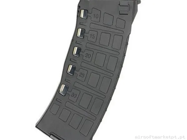 Magazine Réplica Variável Ak Arcturus Ak12 Polímero 30/135 Bbs preto — Carregadores / Magazines — Airsoft Market PT