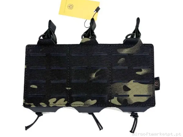 Pouch Portacargador Triple M4 Conquer Corte Láser Multicam black — Coletes & Rigs — Airsoft Market PT