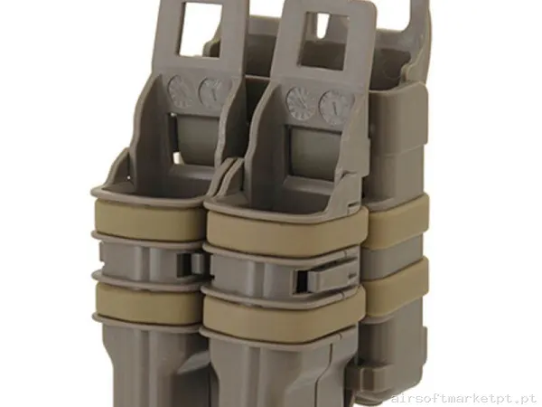 Pouch Magazine Pouch Fastmag Doble Pistola + 1x M4 Wosport Dark Earth — Coletes & Rigs — Airsoft Market PT