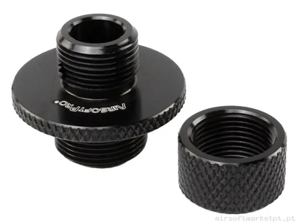 Externo Adaptador Supressor Airsoftpro VSR-10 G-Spec & Well Mb44/Mb02 Gen.2 — Acessórios & Componentes — Airsoft Market PT