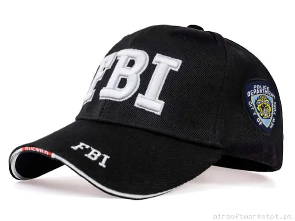 Boné de Beisebol Han Wild Fbi preto — Proteção Ocular & Facial — Airsoft Market PT