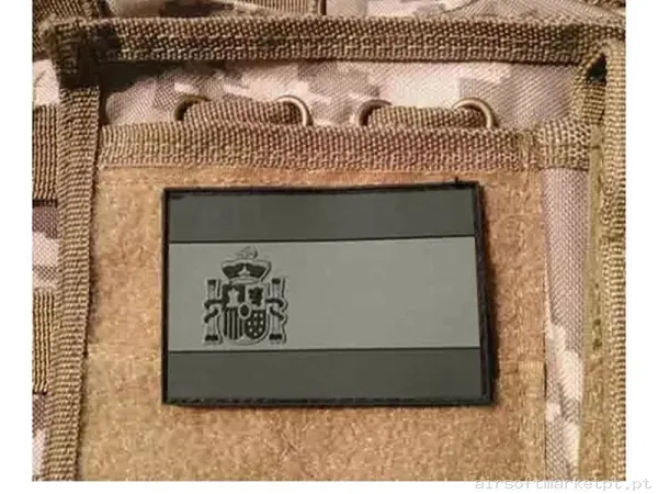 Parche PVC 3D bandera de España - gris — Patches & Decoração — Airsoft Market PT