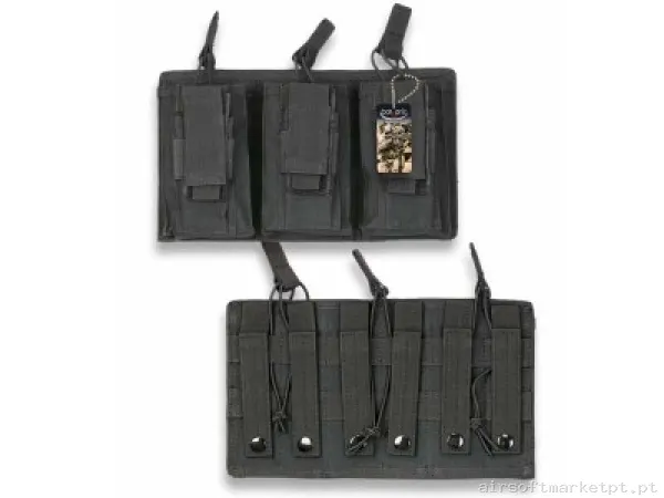 Coldre Magazine Triplo Barbaric Preto — Gear Táctico — Airsoft Market PT