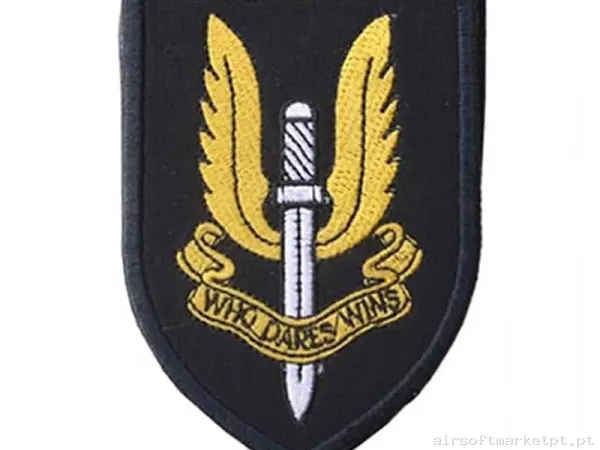 Parche Tela Oem Sas Logo Fundo preto — Patches & Decoração — Airsoft Market PT
