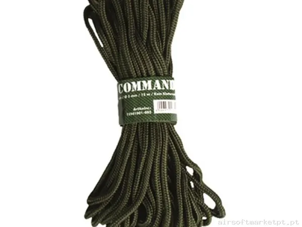Corda Multiuso Mil-Tec Commando Rope 15m verde od — Acessórios & Componentes — Airsoft Market PT