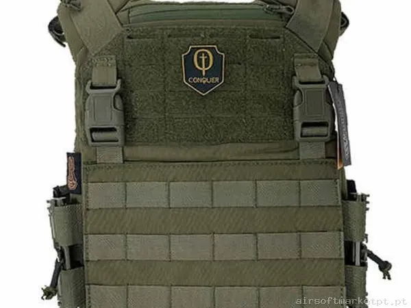 CHALECO CONQUER CQR GEN2 RANGER GREEN — Coletes & Rigs — Airsoft Market PT