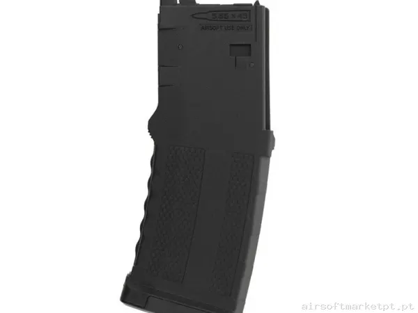 Cargador Centurion Secutor lowcap 35 bolas M4 GBB polímero y metal negro — Carregadores / Magazines — Airsoft Market PT