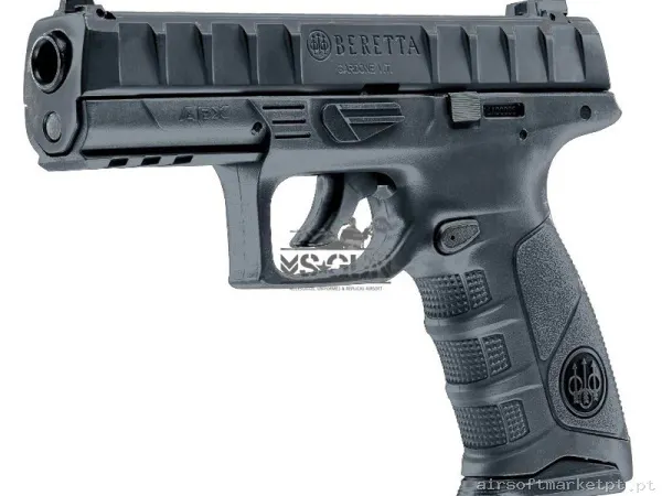 Pistola 4.5mm Blowback Beretta Apx Rdo Umarex CO2 Bolas Acero Negra — Pistolas — Airsoft Market PT