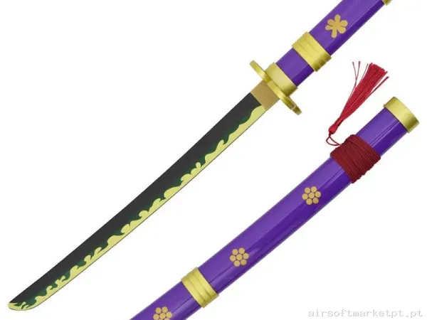 Katana Ornamental Mini Estilo One Piece Zs661vmi-Wd (Lâmina de Bambu) (Com Suporte) — Ferramentas — Airsoft Market PT
