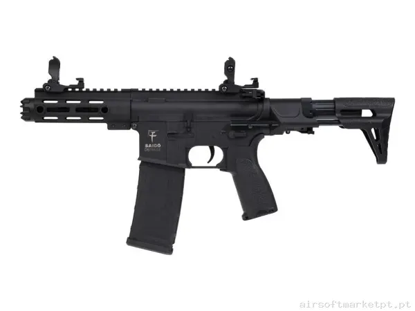 Réplica airsoft AEG M4 Saigo Ronin negra — Rifles de Assalto (AR/M4/AK) — Airsoft Market PT