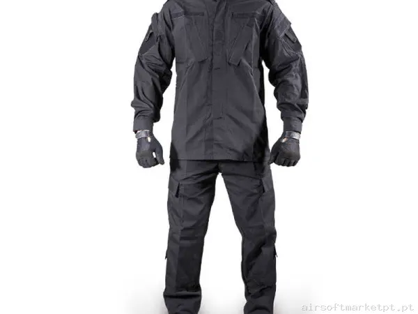 Uniforme Completo Acu Delta Tactics preto — Vestuário (Fardas) — Airsoft Market PT