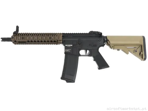 Réplica AEG M4 Rossi Neptune 9" Marsoc preta/Bege — Rifles de Assalto (AR/M4/AK) — Airsoft Market PT