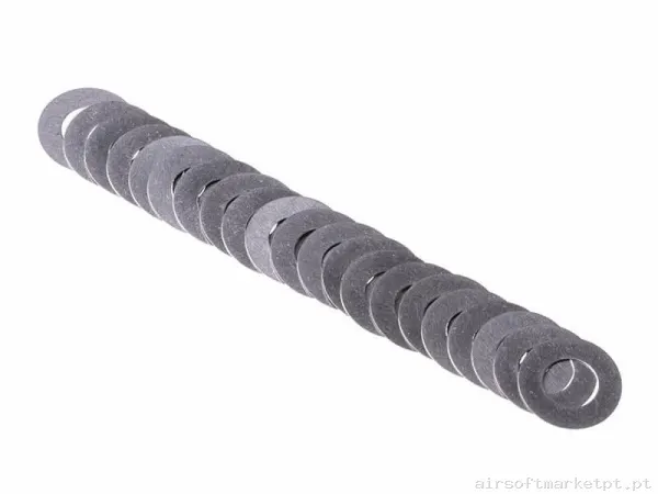 Interno Quebra-chamas Ajuste Retroarms Shim Set 0,1mm 20 Pcs (4mm) — Peças Internas (AEG) — Airsoft Market PT