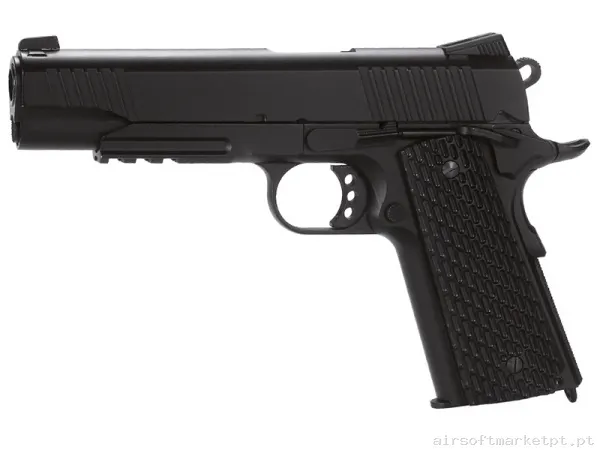 Airgun CO2 4.5mm Pistola KWC 1911t Hwk406 Blowback Metal negra — Pistolas — Airsoft Market PT