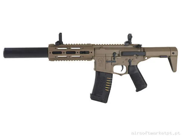 Réplica airsoft AEG M4 Ares Amoeba AM-014-DE Honey Badger tan — Rifles de Assalto (AR/M4/AK) — Airsoft Market PT