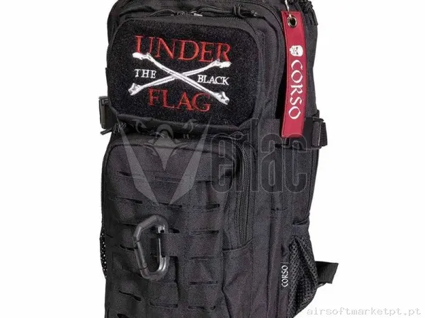 MOCHILA CORSO MOLLE CON MOSQUETÓN 14L NEGRA — Sacos & Mochilas — Airsoft Market PT