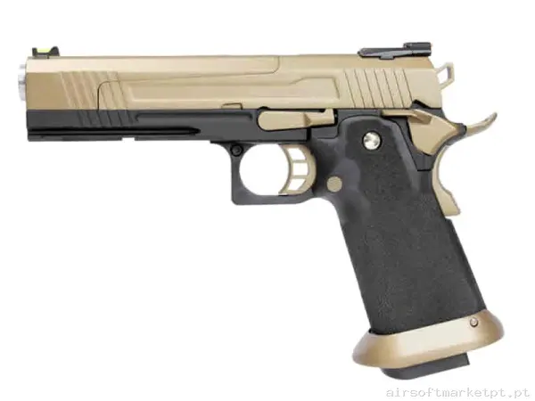 Réplica GBB Pistola Hi-Capa 5.1 Aw Custom Hx1003 Split tan/Preto — Pistolas — Airsoft Market PT