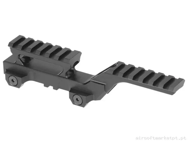 Externo Montura RIS Estilo Hydra Wadsn Low Riser preta — Acessórios & Componentes — Airsoft Market PT